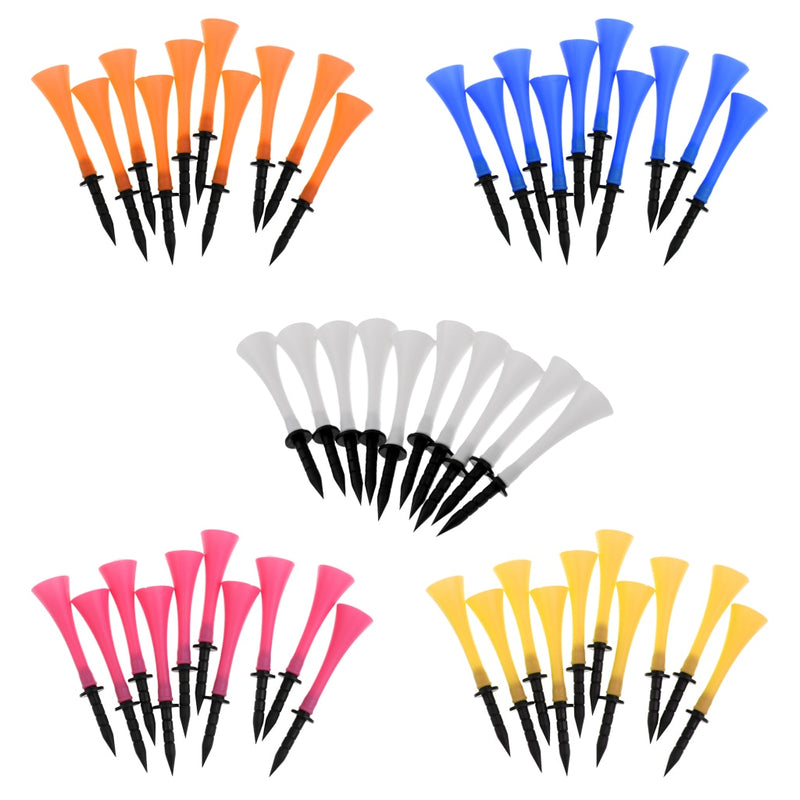 10 Pieces Rubber Golf Tees Golfer Training Golf Accessories - 83mm Height