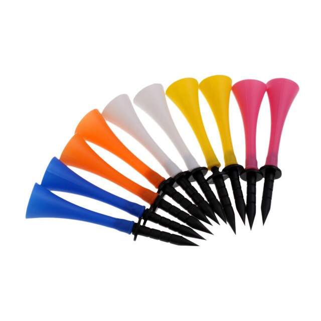 10 Pieces Rubber Golf Tees Golfer Training Golf Accessories - 83mm Height