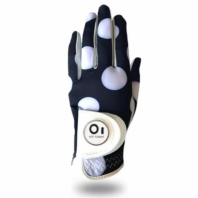 Golf Gloves Women Left Hand Right with Ball Marker Glove It Lady Classic Rh Lh Weathersof Grip Leather Ladies Golfer S M L XL