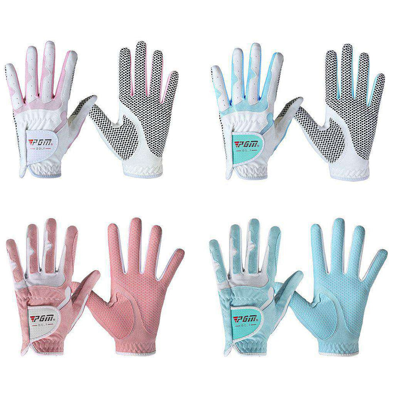 Women's Golf Gloves  Anti-slip Design Left and Right Hand  Granules Microfiber Cloth Breathable Soft Sports Gloves