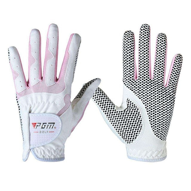 Women's Golf Gloves  Anti-slip Design Left and Right Hand  Granules Microfiber Cloth Breathable Soft Sports Gloves