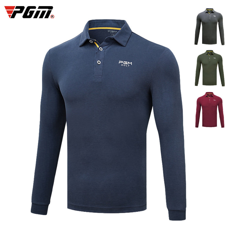 Golf T shirt PGM men's Autumn winter High Elastic Thickening Clothing Long Sleeve t shirts for male Size M-XXL