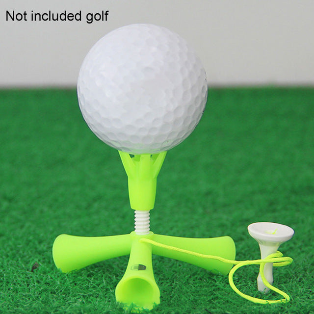 Easy Sport Self Standing Golf Tee Rotatable Tripod Anti-flying Accessories Aids Mini Training Adjustable Height Ball Holder