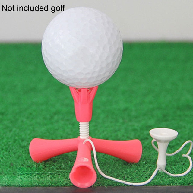 Easy Sport Self Standing Golf Tee Rotatable Tripod Anti-flying Accessories Aids Mini Training Adjustable Height Ball Holder