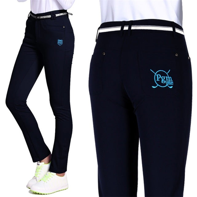 PGM Golf Pants Sport Clothing Women Trousers Lightweight Breathable Full Length Slim Cotton Female Sportwear Golfs Apparel