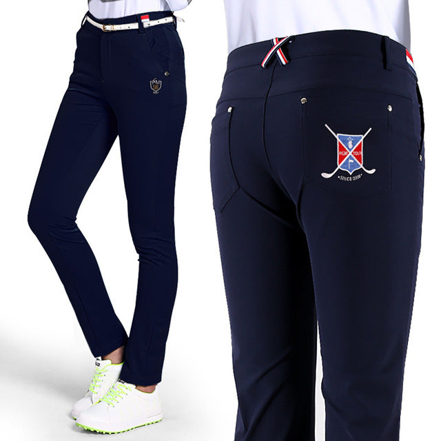 PGM Golf Pants Sport Clothing Women Trousers Lightweight Breathable Full Length Slim Cotton Female Sportwear Golfs Apparel