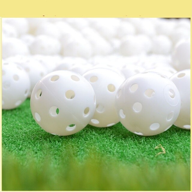 Pgm 2pcs Yellow Golf Practice Balls Lightweight Plastic Airflow Hollow holes Golf Ball Training Tennis/Golfer Supplier D0715