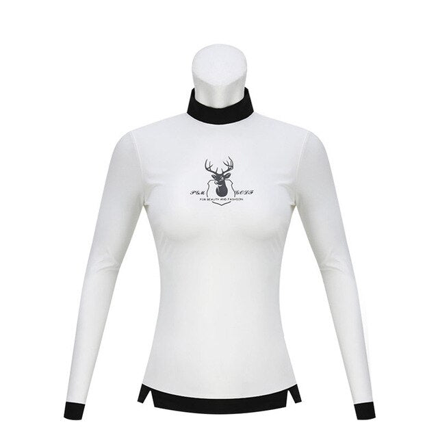 PGM New Women Shirt Long Sleeve Tops Golf Clothes Ladies Autumn T-Shirt Slim Outdoor Sports T-shirts Team Uniform Golf Clothing