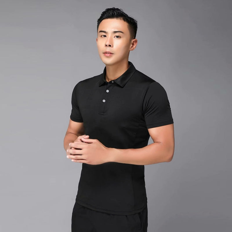 Golf Shirt Golf Clothing Men's Golf Shirts Summer Breathable Elastic Golf Short Sleeve Uniforms