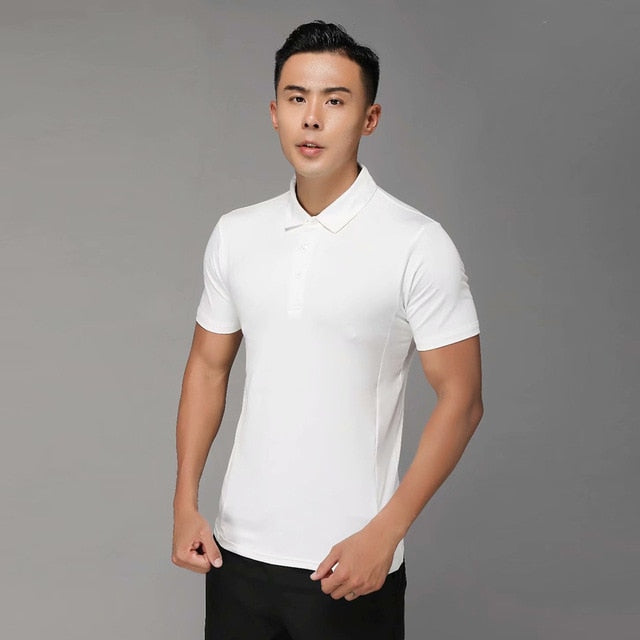 Golf Shirt Golf Clothing Men's Golf Shirts Summer Breathable Elastic Golf Short Sleeve Uniforms