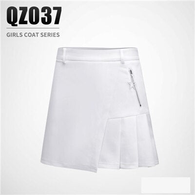 Girls Outdoor Golf Clothing Set Child Anti-Sweat Summer Suit Girl Quick Dry Slim Sports Wear Skirts Set For Golf AA60485