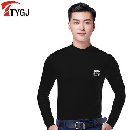 Autumn And Winter Men Golf Apparel Thicken Warm Shirts Male Golf Sports Leisure Tshirts Breathable O-neck Golf Clothing