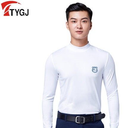 Autumn And Winter Men Golf Apparel Thicken Warm Shirts Male Golf Sports Leisure Tshirts Breathable O-neck Golf Clothing