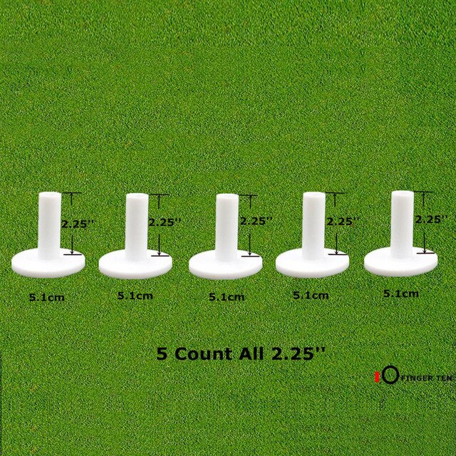 5Pcs Durable Rubber Golf Tees White Training Practice Driving Ranges Mixed Size or 5 Same Size Tee Holder