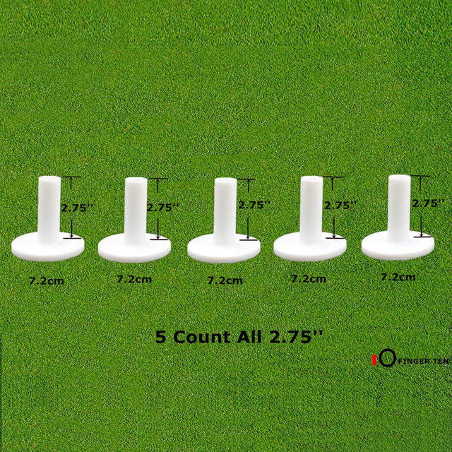 5Pcs Durable Rubber Golf Tees White Training Practice Driving Ranges Mixed Size or 5 Same Size Tee Holder