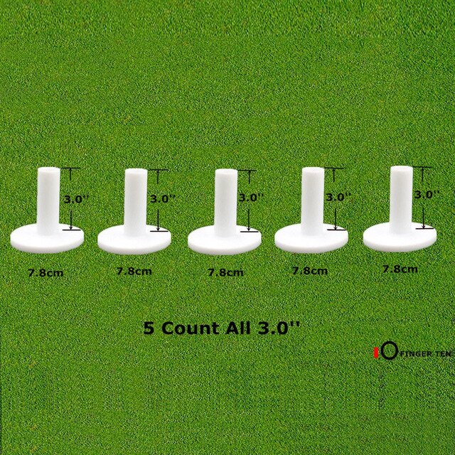 5Pcs Durable Rubber Golf Tees White Training Practice Driving Ranges Mixed Size or 5 Same Size Tee Holder