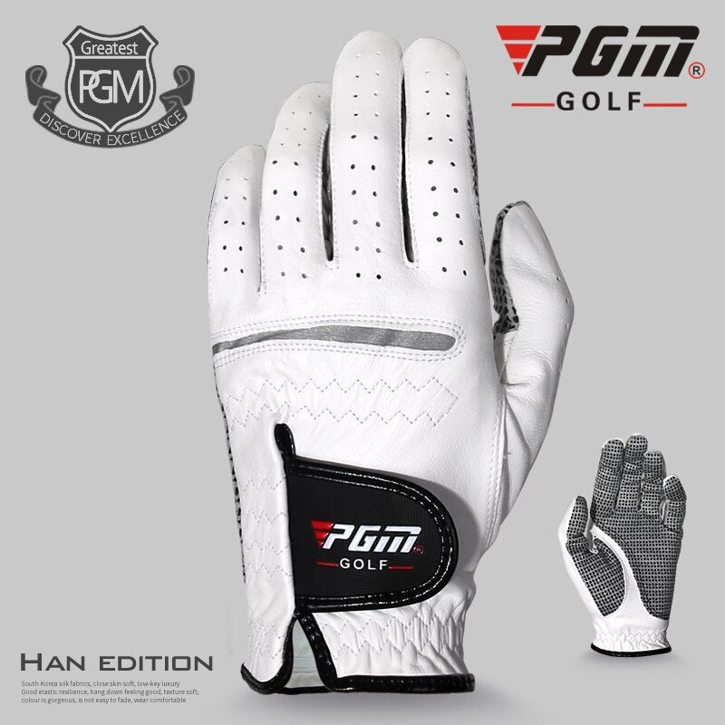 Pgm 1Pcs Golf Gloves Left/Right Hand Pure Sheepskin Gloves Anti-Slip Leather Golf Sport Outdoor Gloves D0011