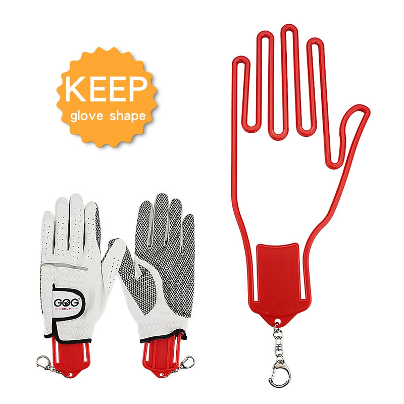 1 Pcs Golf Glove Holder Dryer Hanger with Key Chain Plastic Glove Rack Stretcher 4 Colors Drop Ship