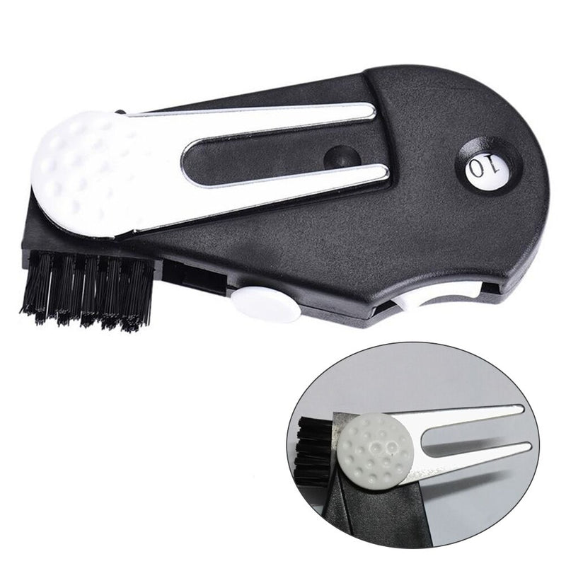 5 In 1 Multifunctional Portable Training Aids Score Counter Putting Green Fork Repair Golf Divot Tool With Brush Accessories