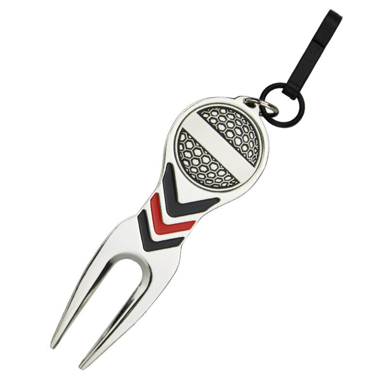 1Pc Steel Golf Divot Repair Tool Pitch Groove Cleaner Golf Pitchfork Putting Green Fork Golf Training Aids Drop Ship