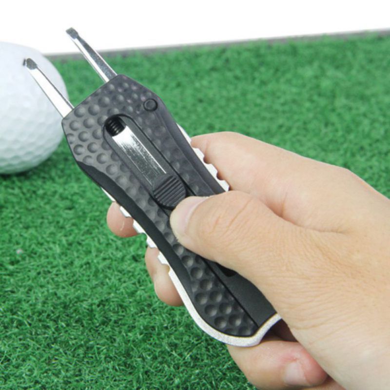 Golf Pitch Cleaner Pitchfork Putting Green Fork Training Supplies Golf Divot Repair Tool NEW