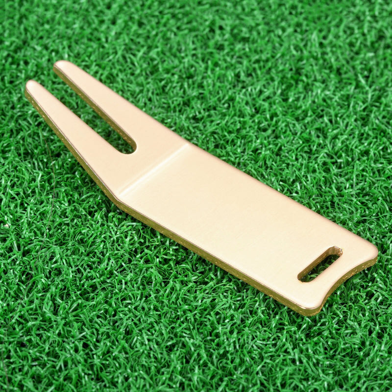 Aluminum Bent Golf Divot Repair Tool Fork Prongs For Putting Green Pitch Lawn Maintenance/Groove Clean/Mark Ball Training Aids