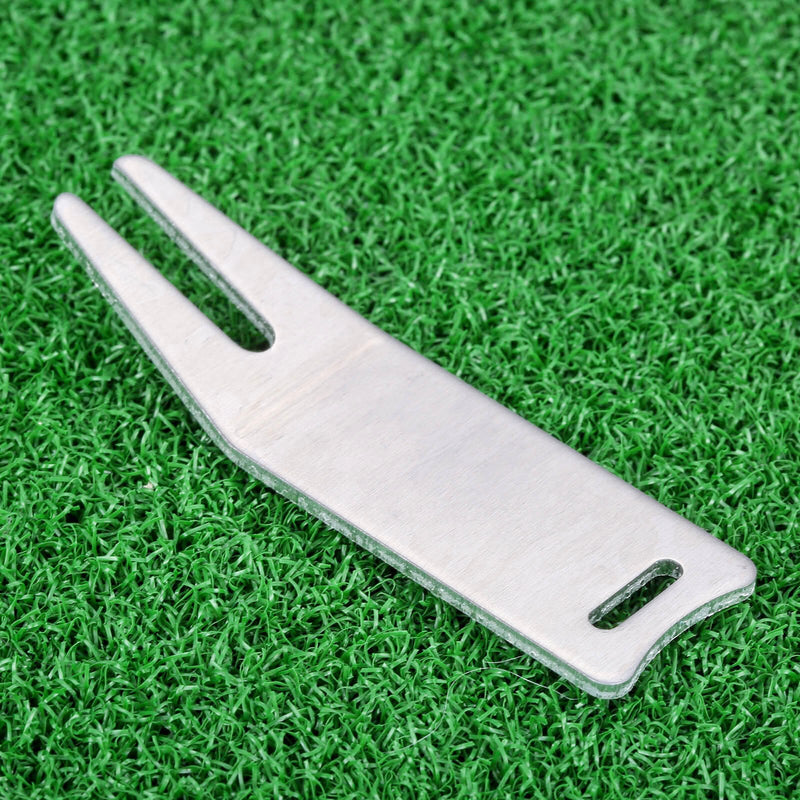 Aluminum Bent Golf Divot Repair Tool Fork Prongs For Putting Green Pitch Lawn Maintenance/Groove Clean/Mark Ball Training Aids