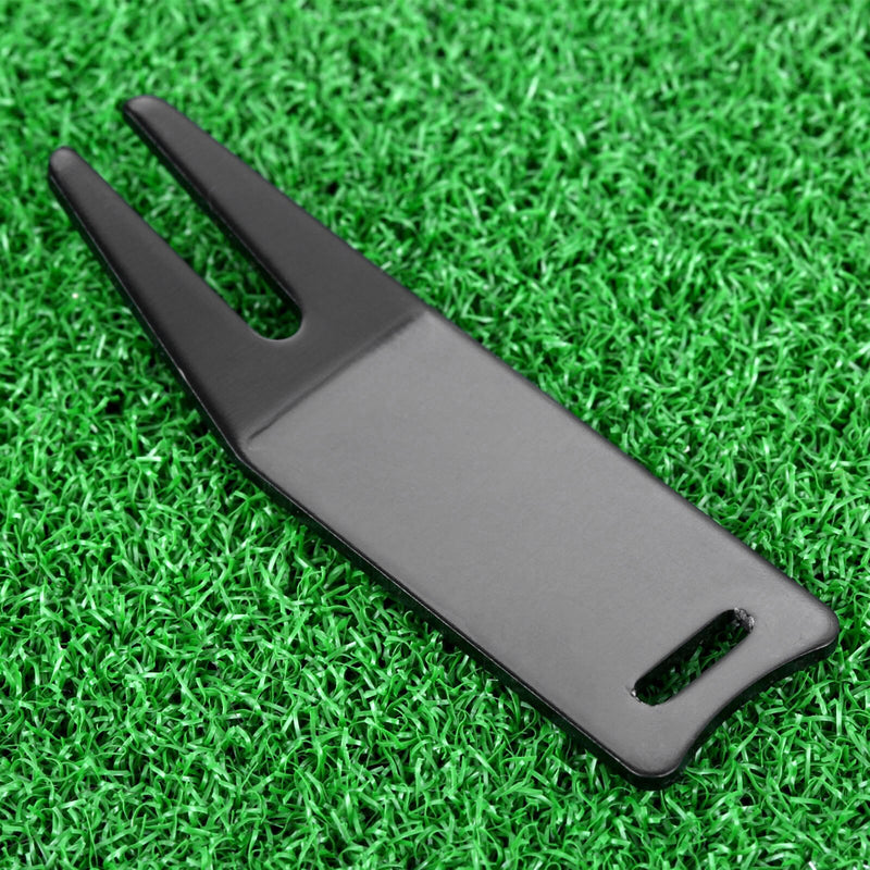 Aluminum Bent Golf Divot Repair Tool Fork Prongs For Putting Green Pitch Lawn Maintenance/Groove Clean/Mark Ball Training Aids