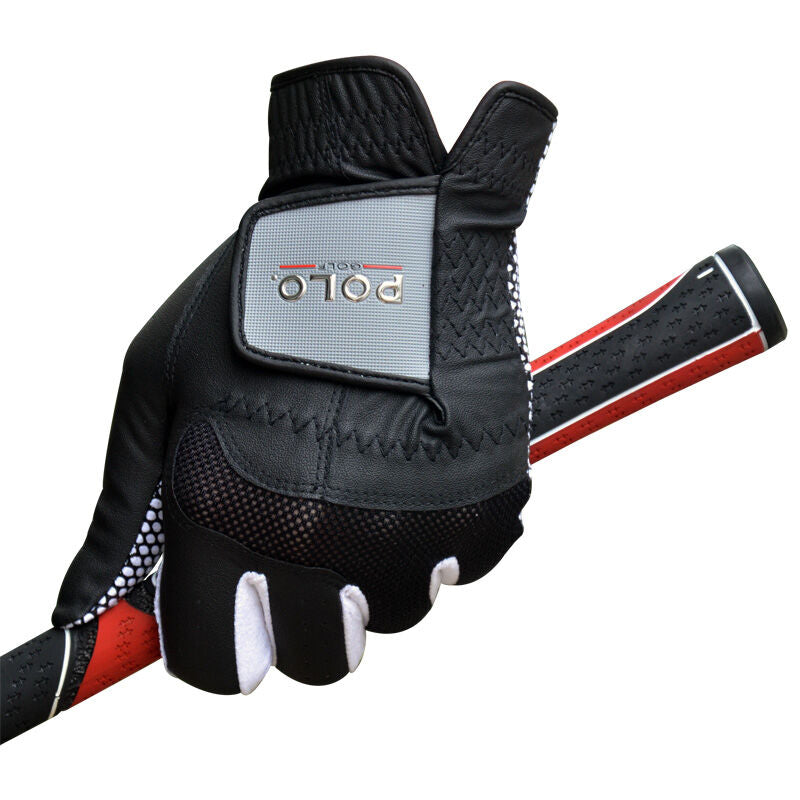 POLO Golf Gloves Sheepskin Leather PU New Male Antiskid Left Hand 2016 Antiskid Sport Gloves Golf Handschoen Gants De Golf 1 Pcs