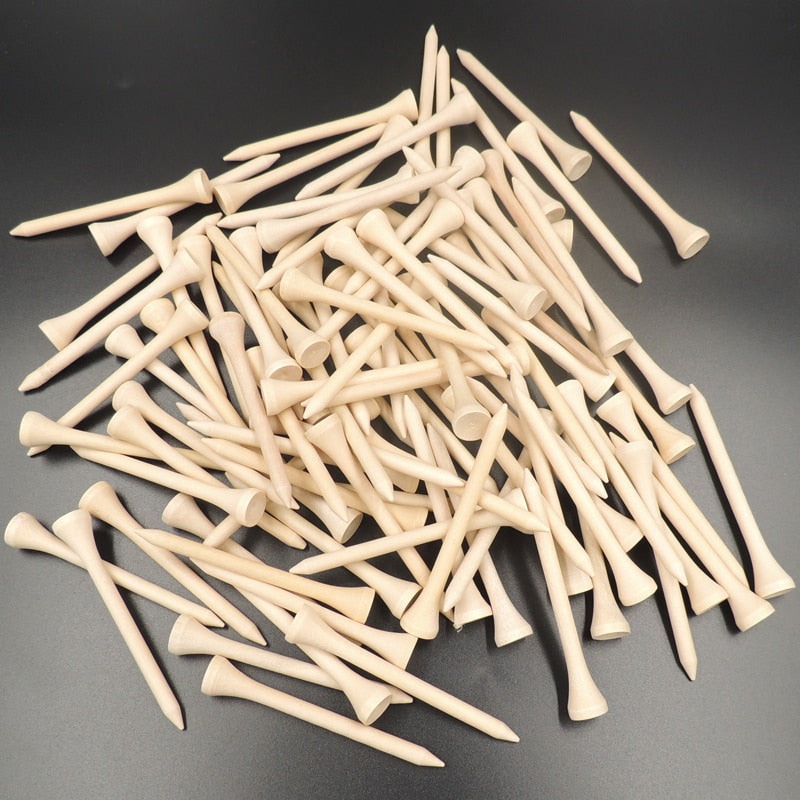 100pcs/pack  4.2cm/5.4cm/7.0m/8.3cm Wooden Golf Tees High Quality  Golf wood Tees