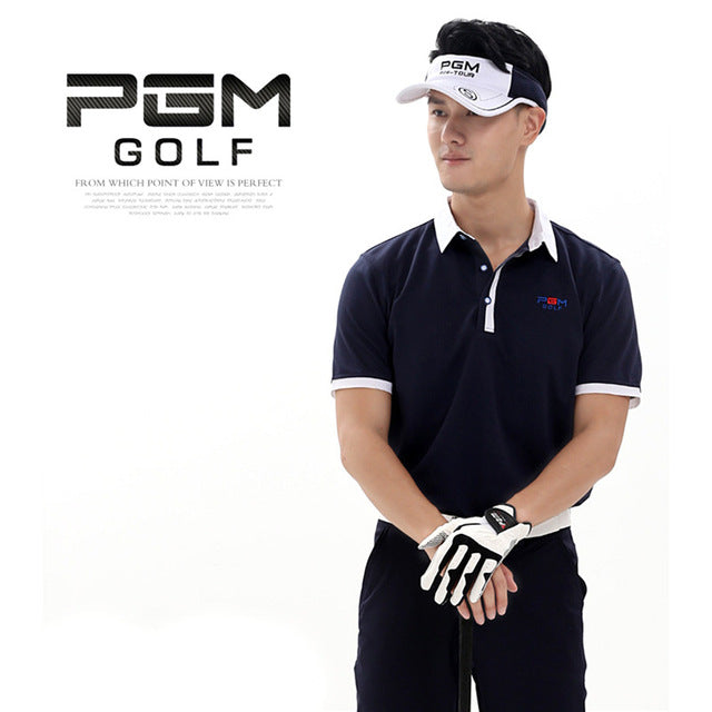 PGM Golf Training T Shirts for Men Clothing Quick-drying Breathable Mens Golf Short-sleeve Shirts Tops Summer Cotton Sportswear