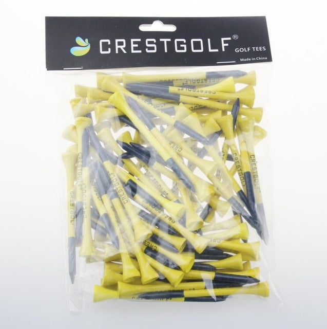 CRESTGOLF 83mm(3-1/4") Wooden Golf Tees Professional Golf Wooden Tees Golf Accessories 100pcs/pack